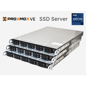 Cluster Proxmox VE 3 Nodi S1B - CPU Intel Xeon, Dischi SSD Server Dual 10 Gbit